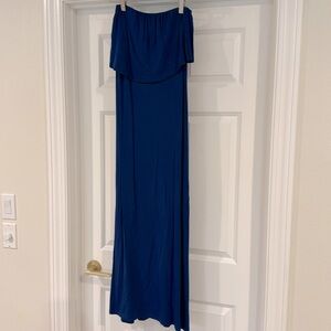 Tart Strapless Dress in Deep Blue
